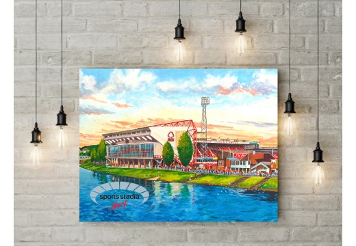 Nottingham Forest FC City Ground Stadium 'Going to the Match' Wall Art Canvas